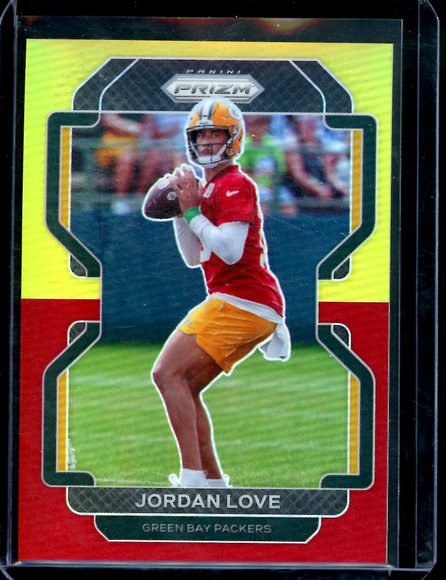 2021 Panini Prizm Jordan Love Yellow Red Tmall /39 Packers