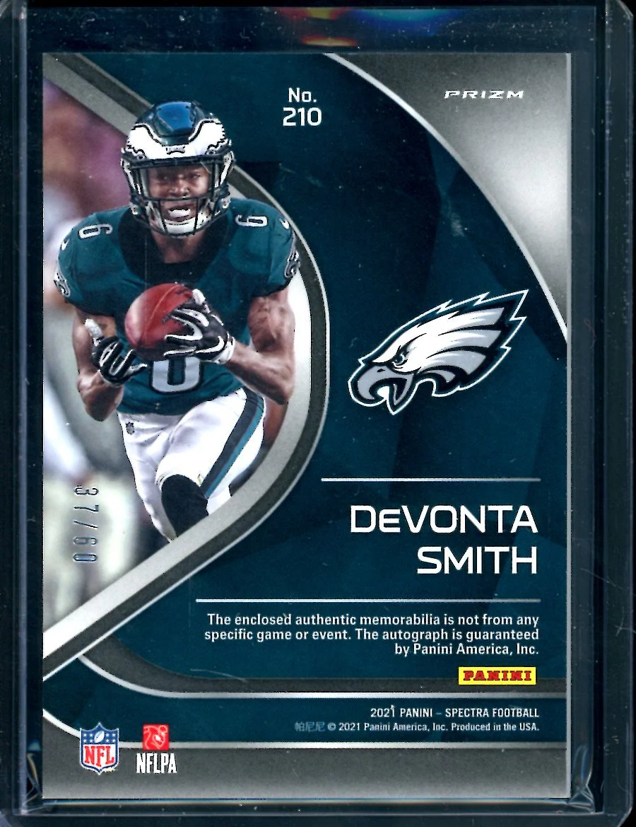2021 Panini Spectra DeVonta Smith Rookie RPA /60 Eagles - Image 2