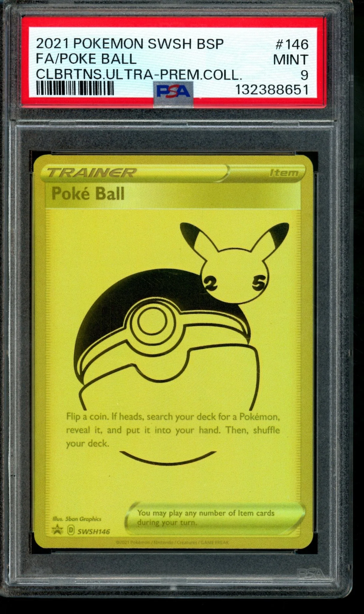 2021 Pokemon Celebrations Poke Ball Ultra Premium Collection SWSH146 PSA 9
