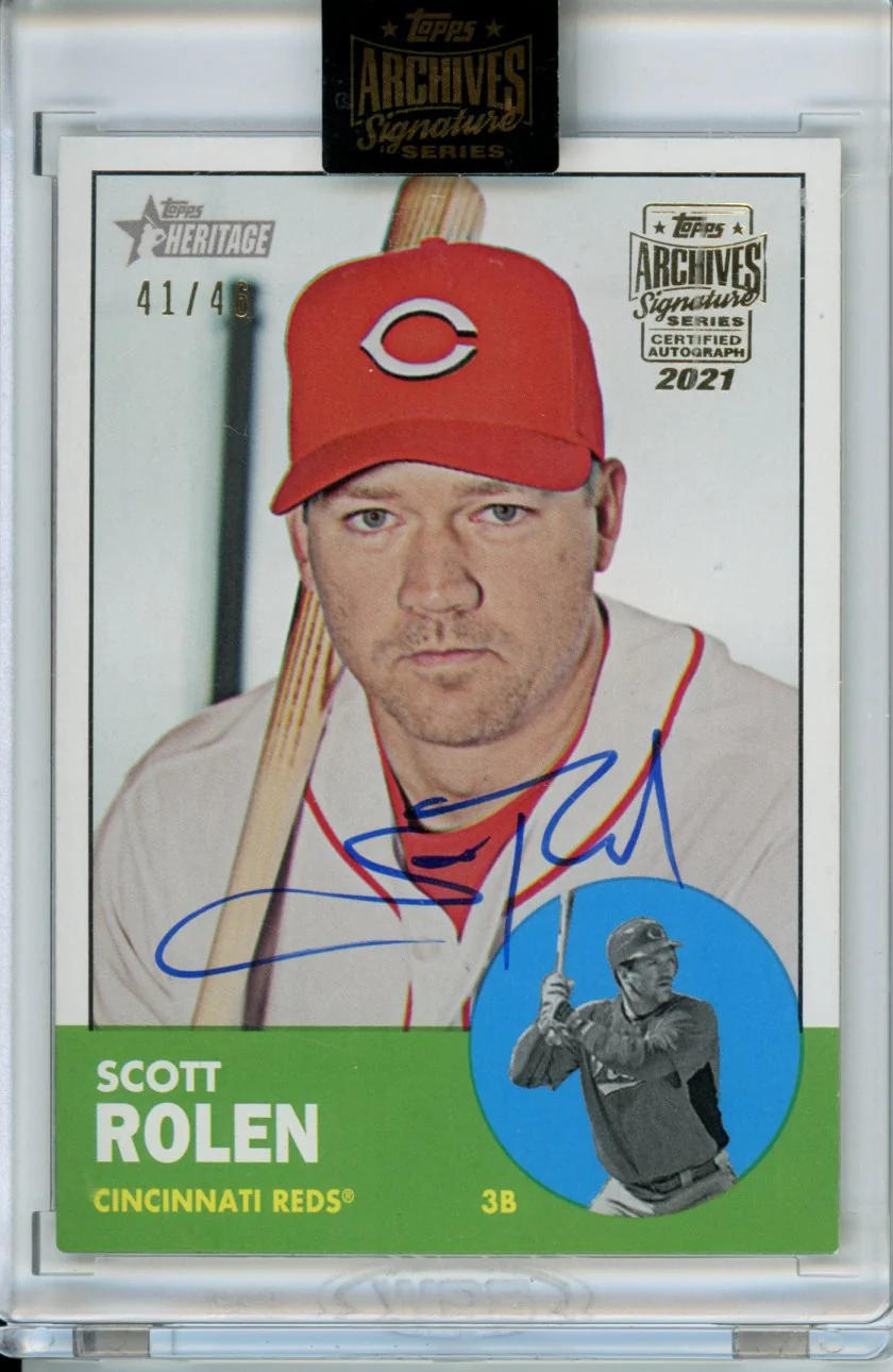 2021 Topps Archives Signature Series Scott Rolen Auto /46 Reds