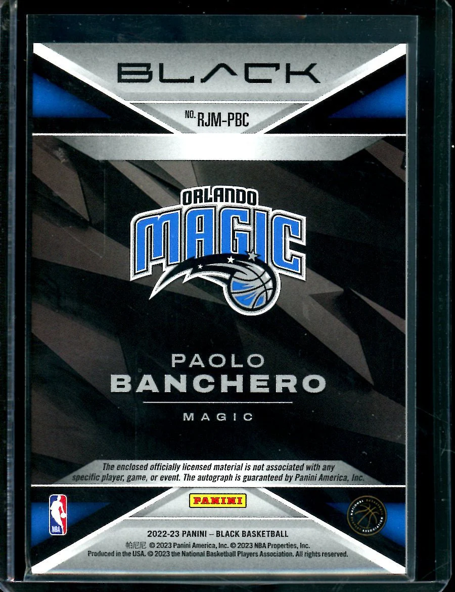 2022-23 Panini Black Paolo Banchero Rookie RPA /20 Magic - Image 2