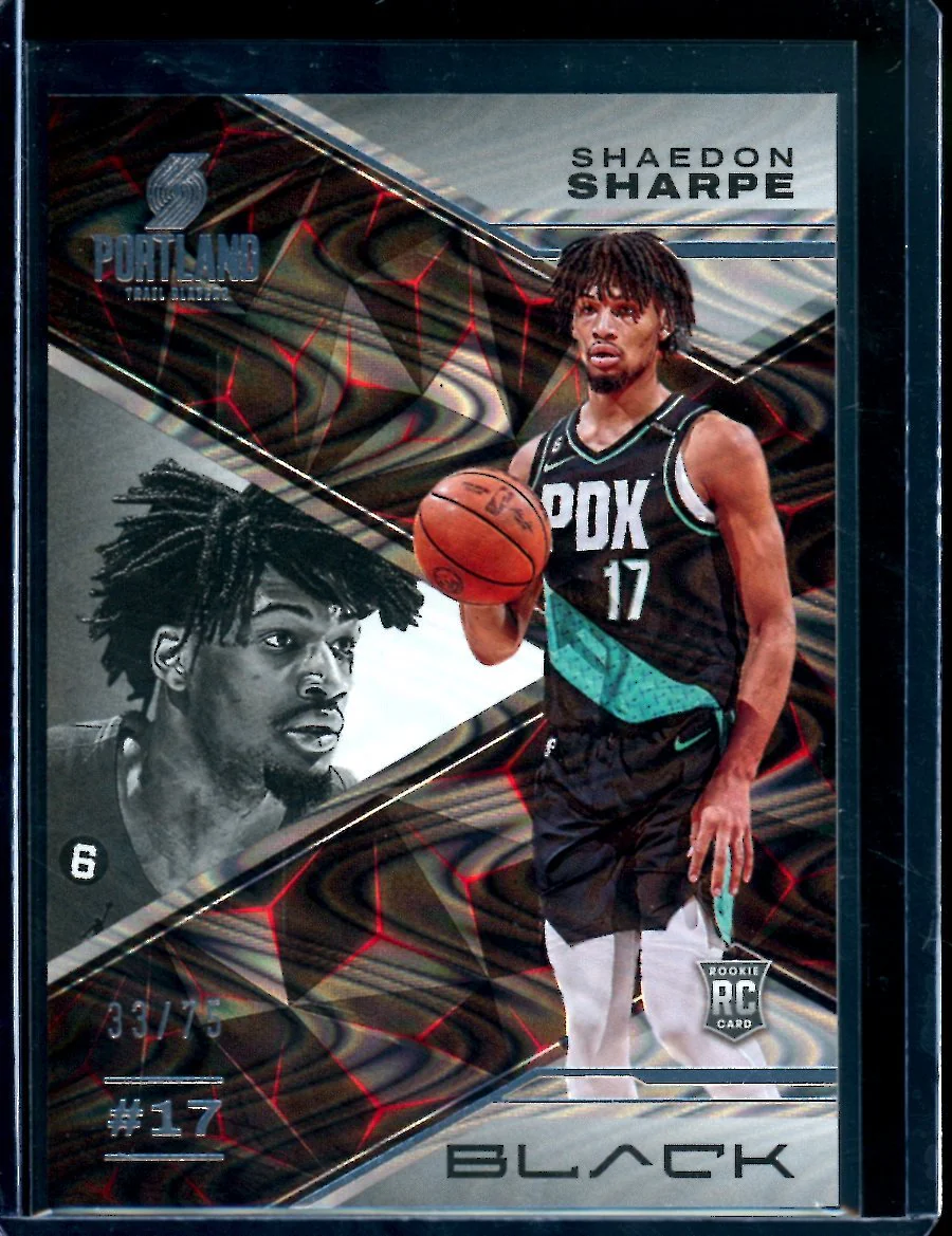2022/23 Panini Black Shaedon Sharpe Rookie Silver /75 Trailblazers
