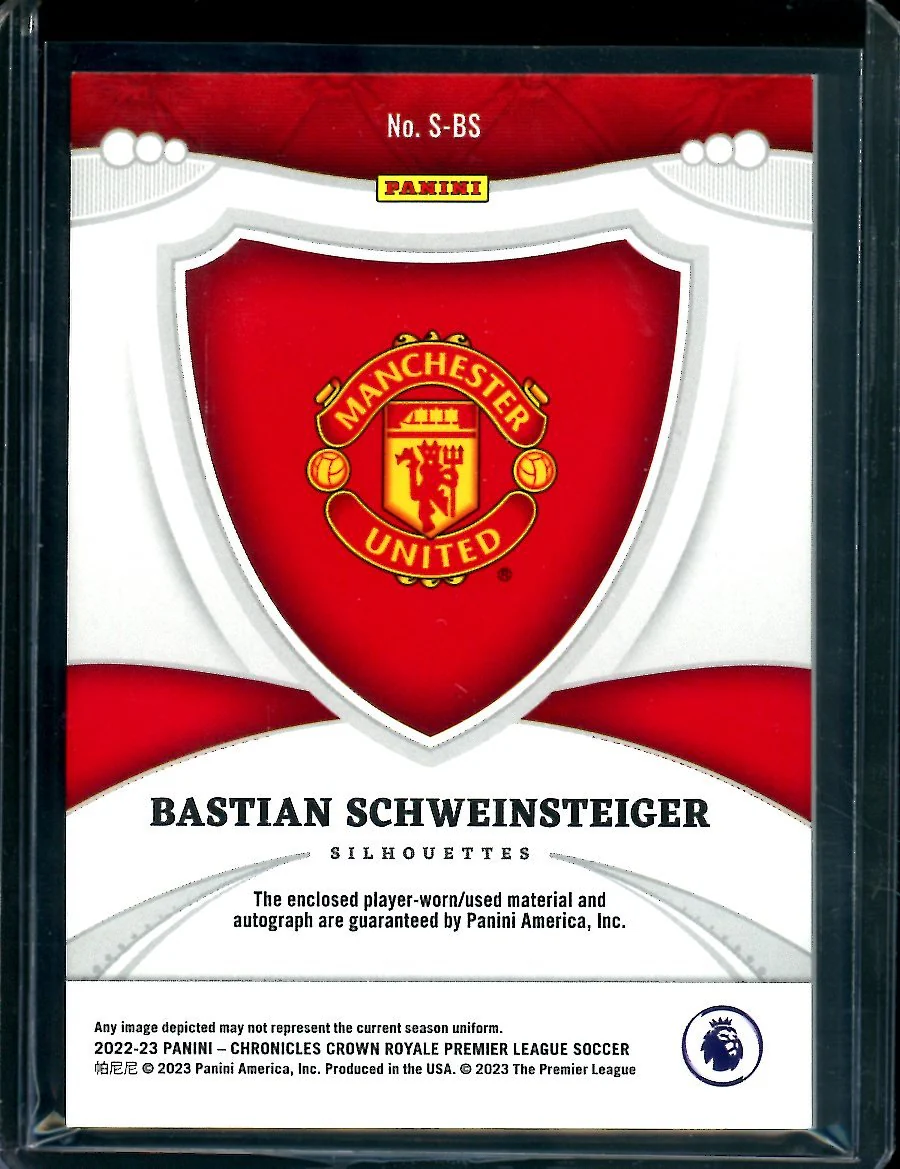 2022-23 Panini Chronicles Bastian Schweinsteiger Patch Auto /190 Manchester City - Image 2