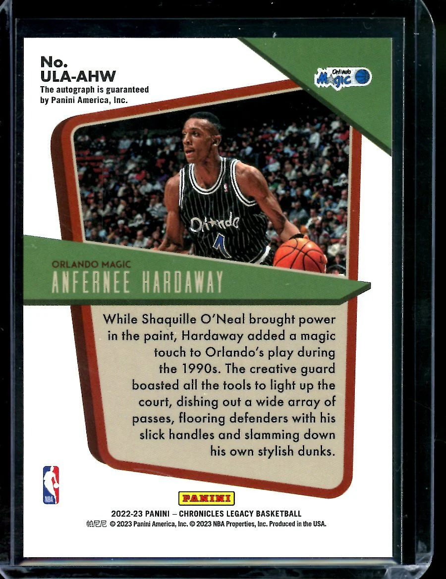 2022-23 Panini Chronicles Legacy Anfernee Hardaway Auto Magic - Image 2
