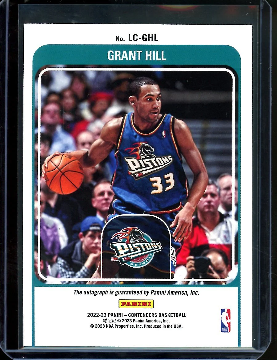 2022/23 Panini Contenders Grant Hill Legendary Auto /49 Pistons - Image 2
