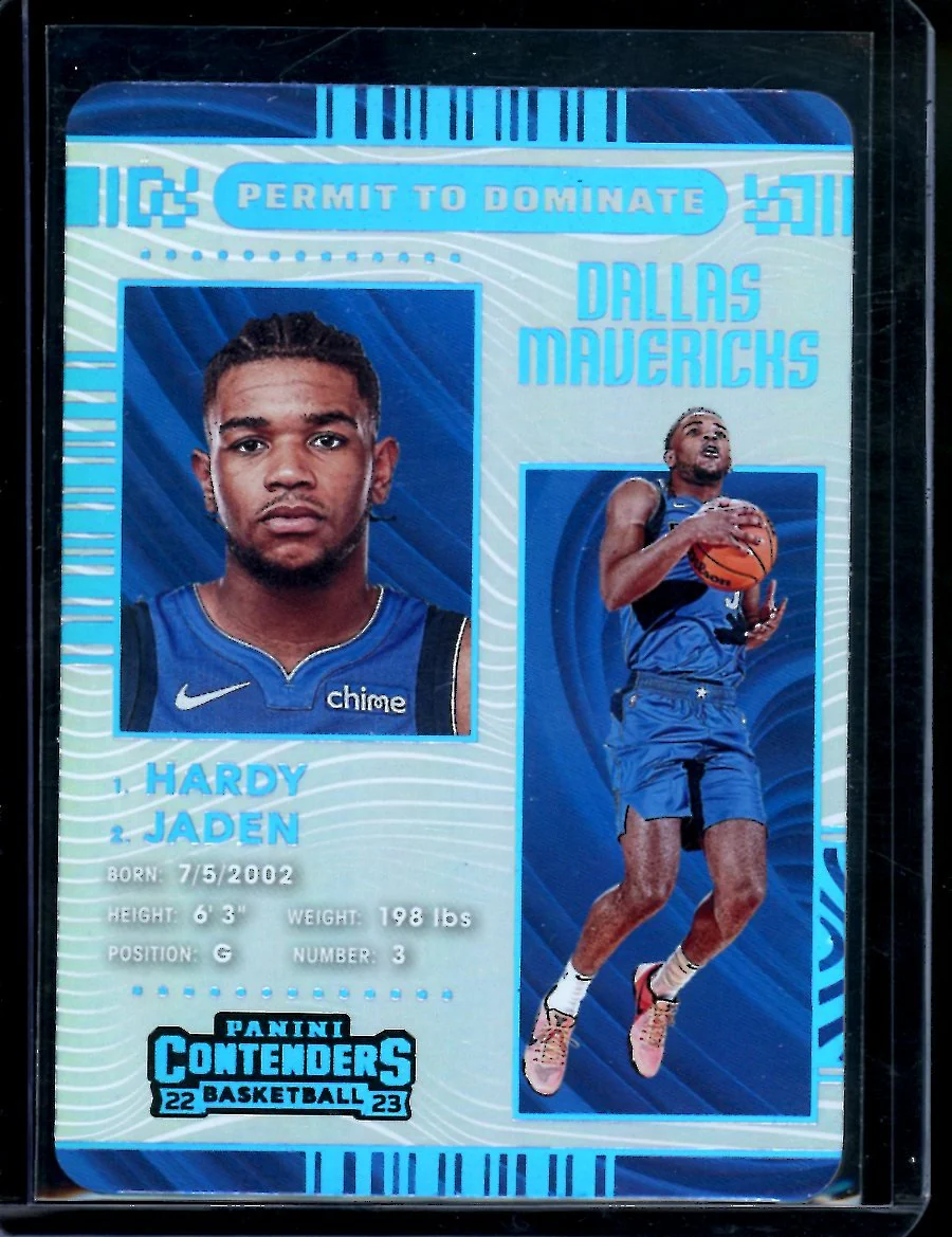 2022/23 Panini Contenders Jaden Hardy Permit to Dominate SSP Mavericks