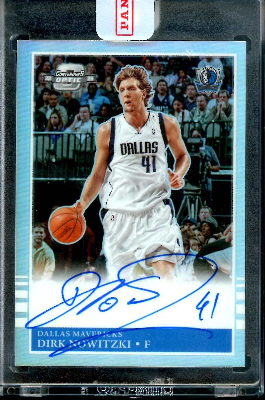 2022/23 Panini Contenders Optic Dirk Nowitzki Auto Mavericks