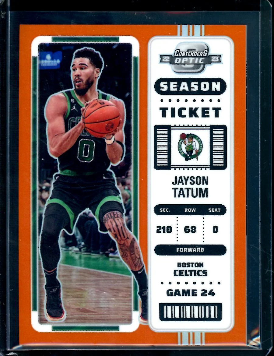 2022-23 Panini Contenders Optic Jayson Tatum Orange /49 Celtics