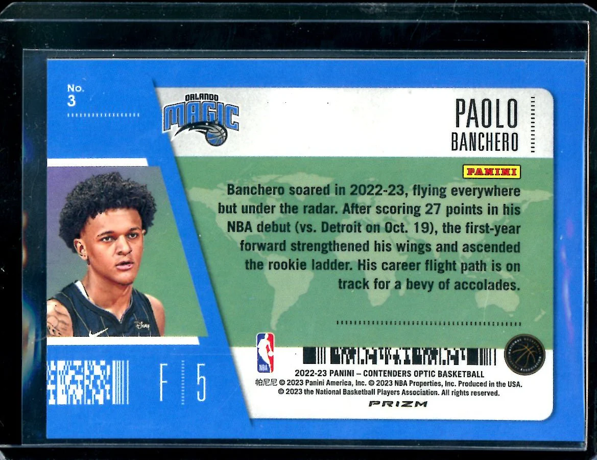 2022-23 Panini Contenders Optic Paolo Banchero Rookie First Class Magic - Image 2