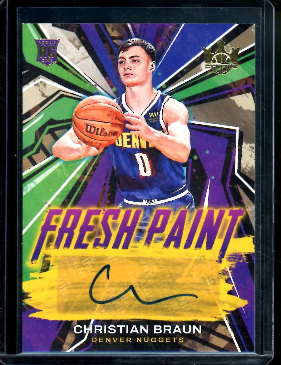 2022/23 Panini Court Kings Christian Braun Rookie Auto Fresh Paint /199 Nuggets