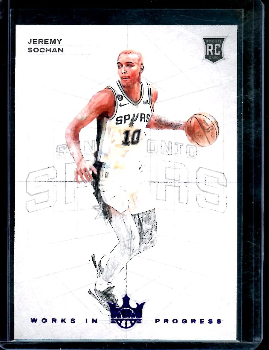2022/23 Panini Court Kings Jeremy Sochan Rookie Works in Progress /49 Spurs
