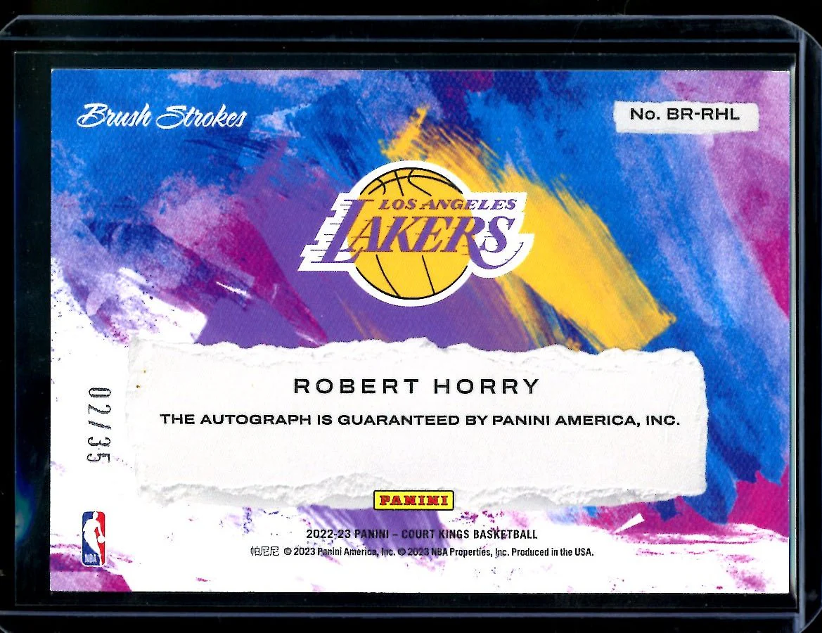 2022/23 Panini Court Kings Robert Horry Brush Strokes Auto /35 Lakers - Image 2
