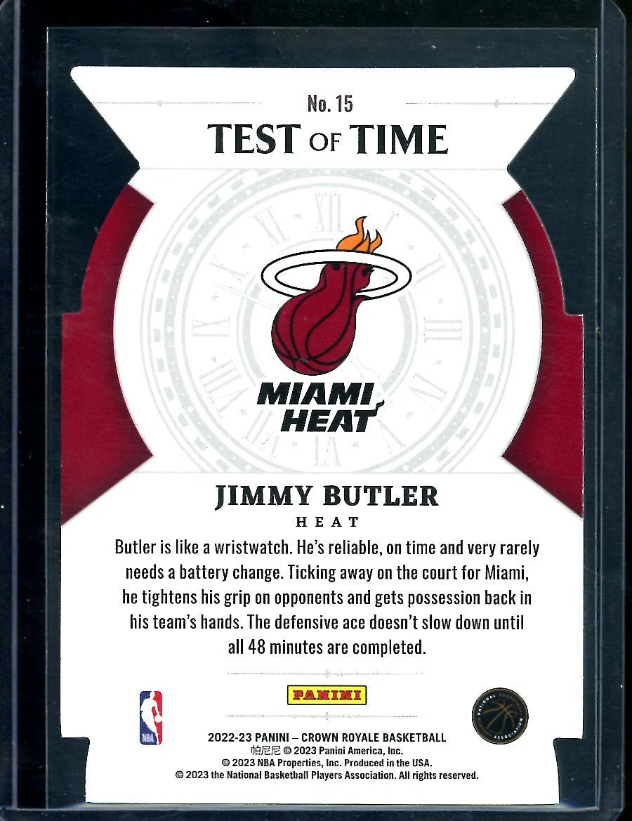 2022/23 Panini Crown Royale Jimmy Butler Test of Time /25 Heat - Image 2