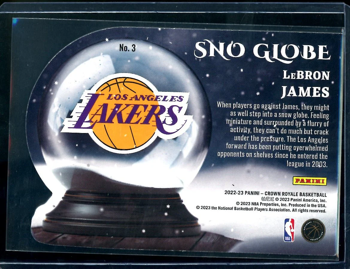 2022/23 Panini Crown Royale LeBron James Sno-Globe /99 Lakers - Image 2