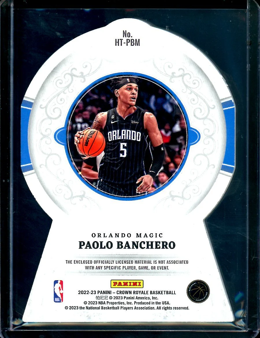 2022/23 Panini Crown Royale Paolo Banchero Rookie Heirs to the Throne Patch Magic - Image 2