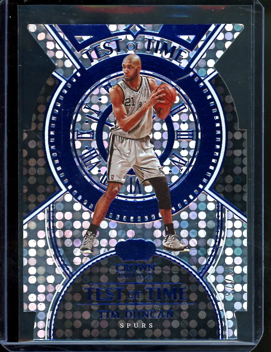 2022/23 Panini Crown Royale Tim Duncan Test of Time /75 Spurs