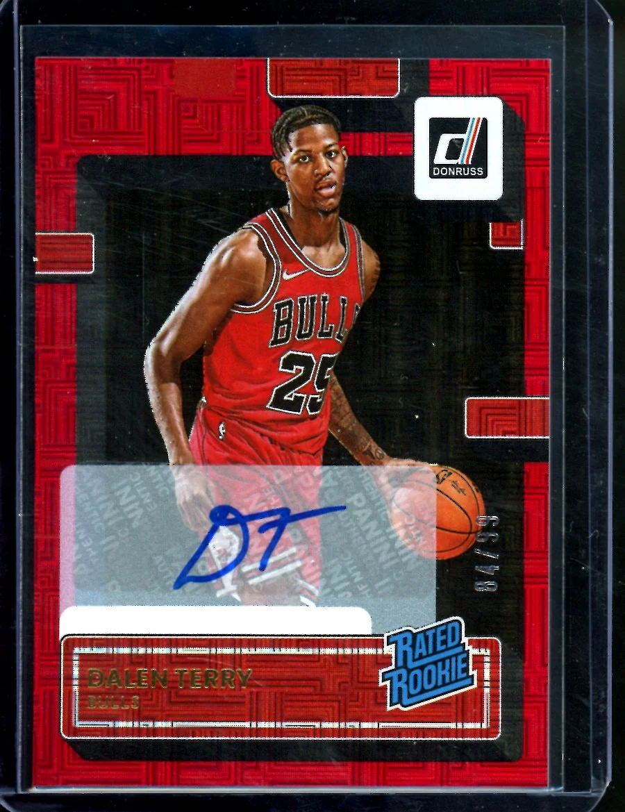 2022/23 Panini Donruss Choice Dalen Terry Rookie Auto Red /99