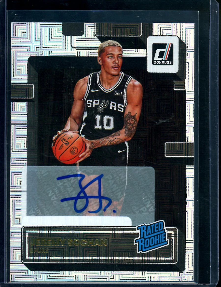 2022/23 Panini Donruss Choice Jeremy Sochan Rookie Auto Spurs