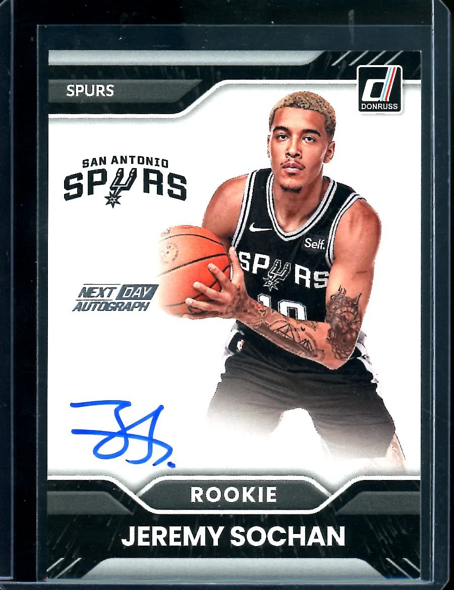 2022/23 Panini Donruss Choice Jeremy Sochan Rookie Next Day Auto Spurs