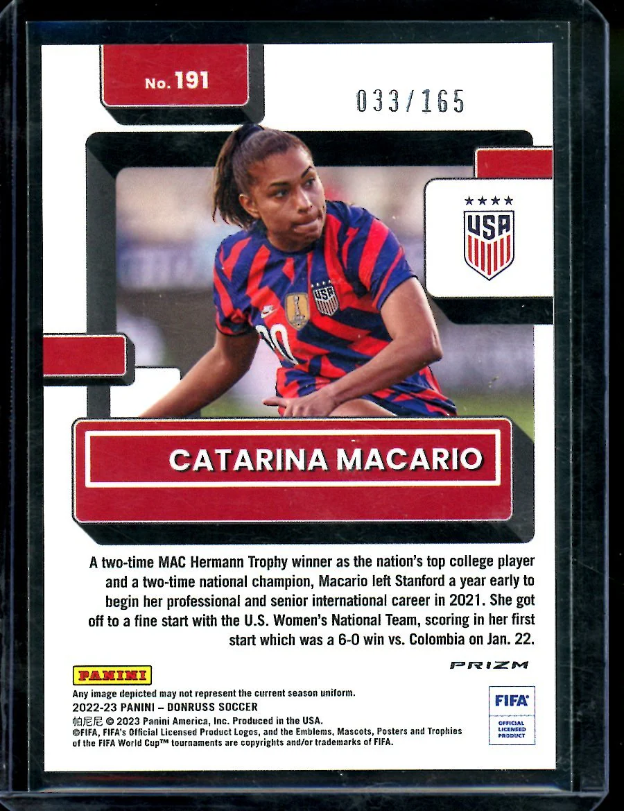 2022/23 Panini Donruss Optic Catarina Macario Rookie Red /165 United States - Image 2
