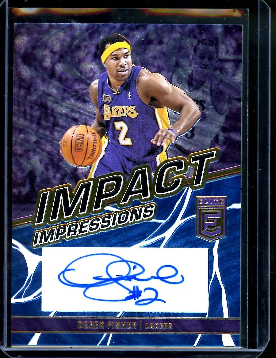 2022/23 Panini Elite Derek Fisher Impact Impressions Auto /25 Lakers