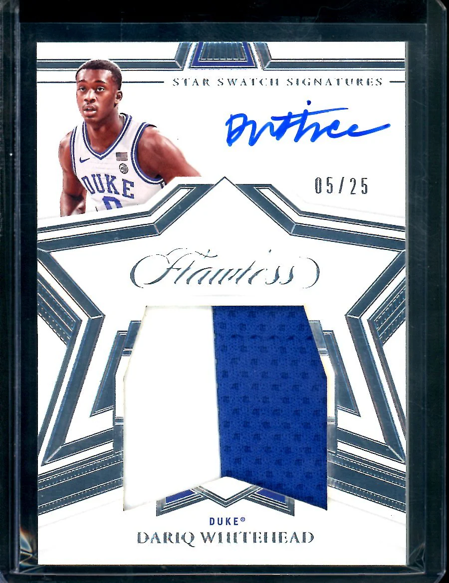 2022/23 Panini Flawless Collegiate Dariq Whitehead RPA /25 Duke