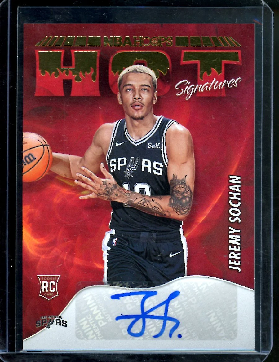 2022/23 Panini Hoops Jeremy Sochan Rookie Hot Auto Spurs