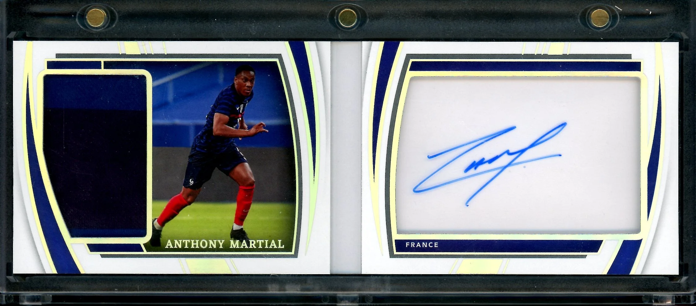 2022/23 Panini Immaculate Anthony Martial Signature Moves Booklet Patch Auto /64 France
