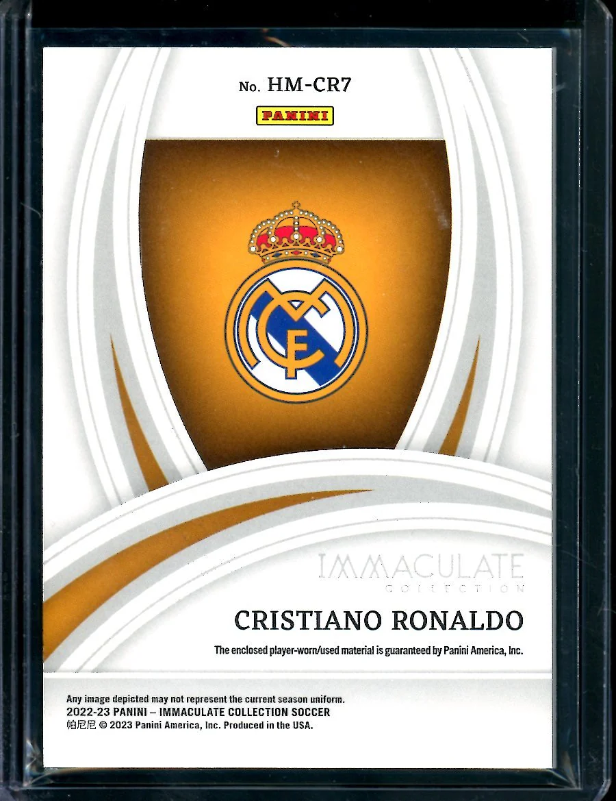 2022-23 Panini Immaculate Christiano Ronaldo Heralded Materials Patch /99 Real Madrid - Image 2