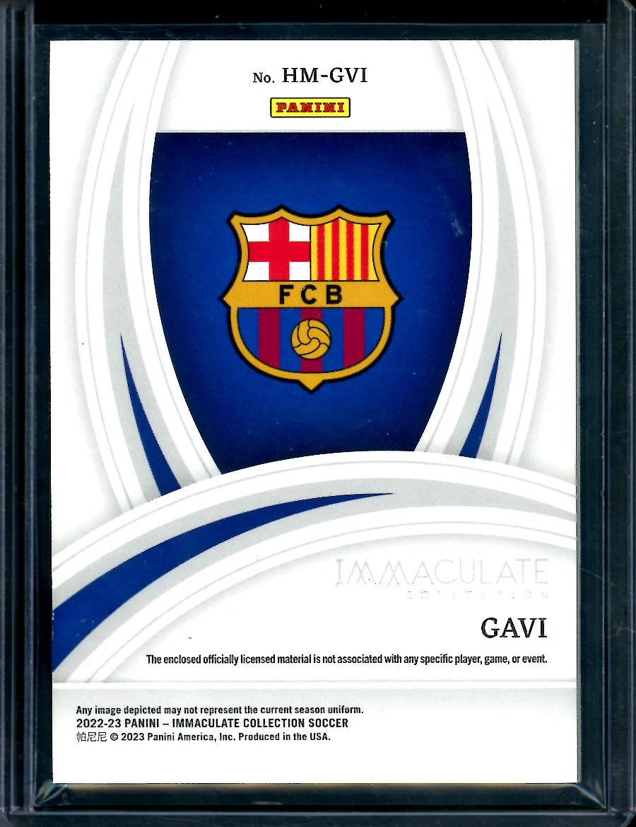 2022/23 Panini Immaculate Gavi Heralded Materials Patch /99 FC Barcelona - Image 2