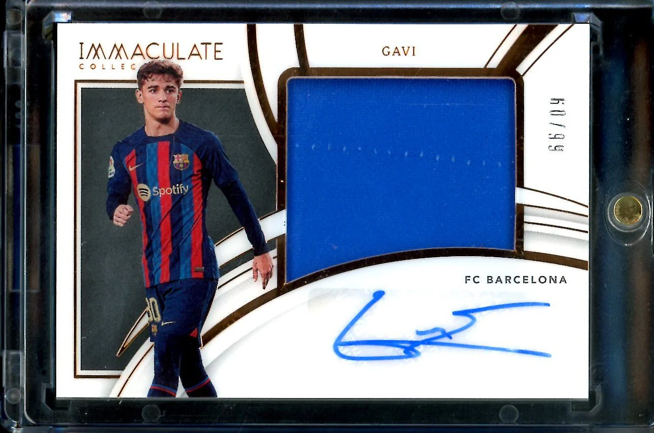 2022/23 Panini Immaculate Gavi Patch Auto /99 FC Barcelona