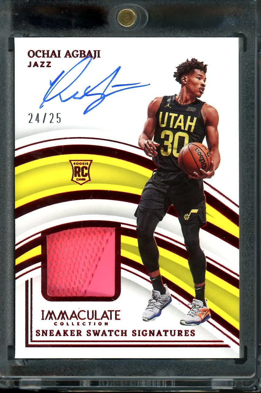 2022/23 Panini Immaculate Ochai Agbaji Rookie Sneaker RPA /25 Jazz
