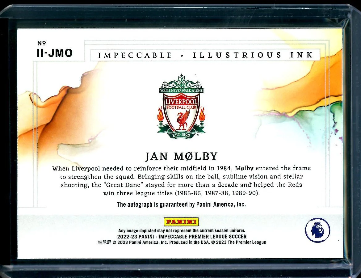 2022-23 Panini Impeccable Jan Molby Illustrious Ink Auto /5 Liverpool - Image 2