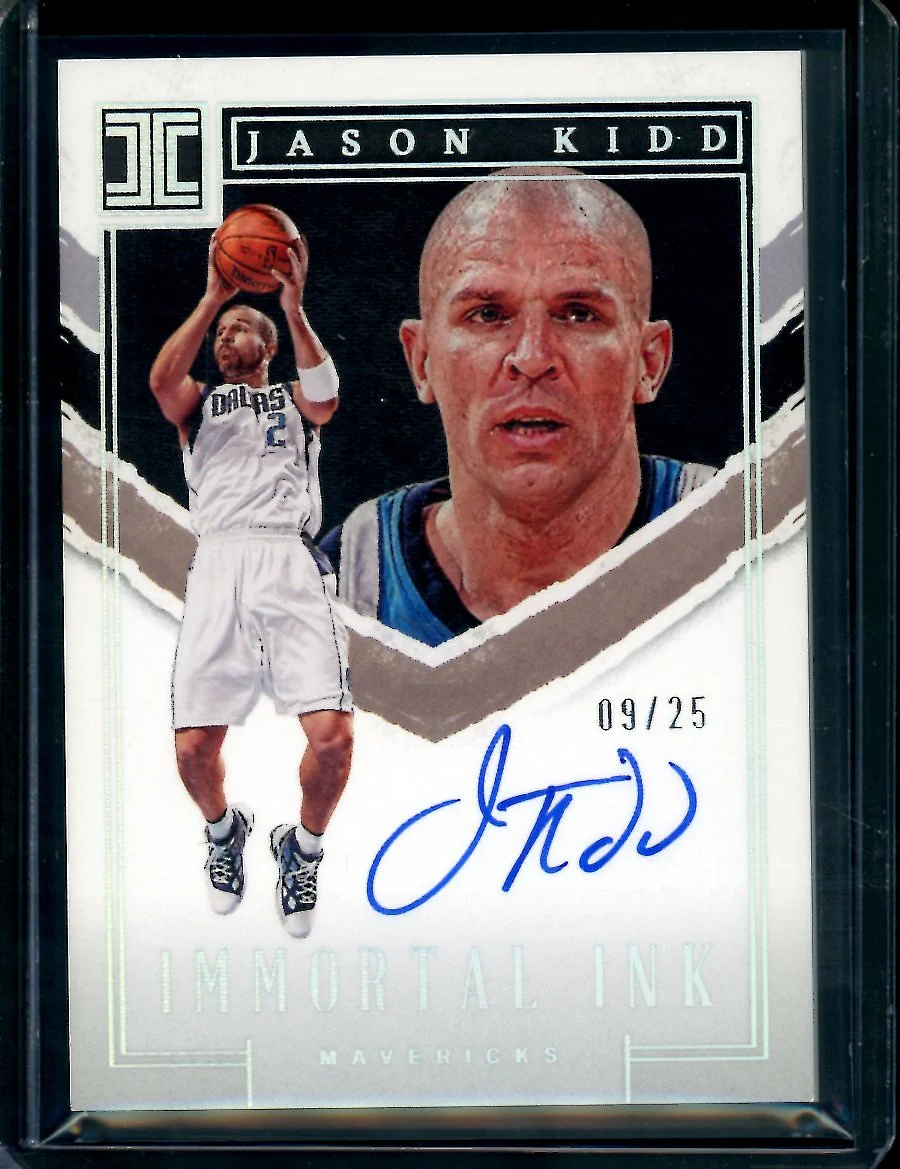 2022/23 Panini Impeccable Jason Kidd Immortal Ink Auto /25 Mavericks