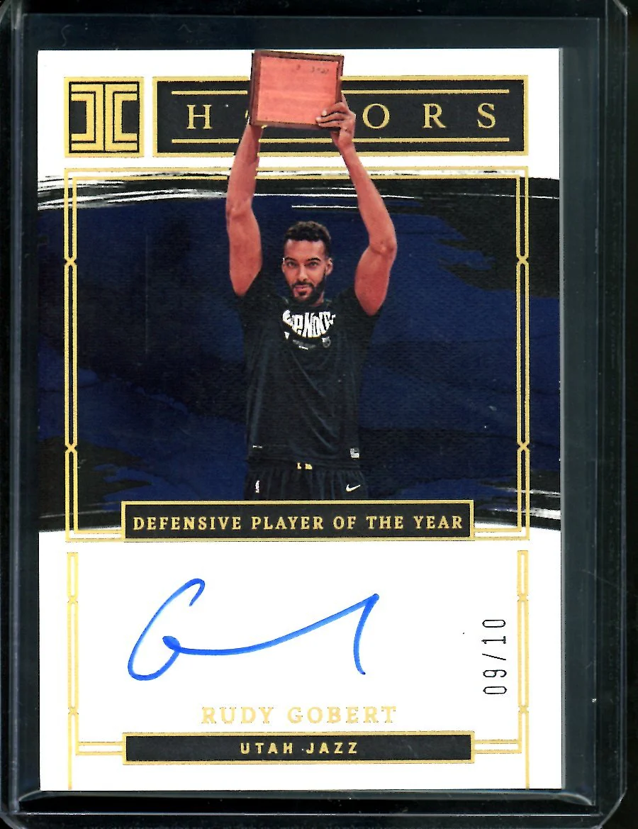 2022/23 Panini Impeccable Rudy Gobert Honors Auto Gold /10 Jazz