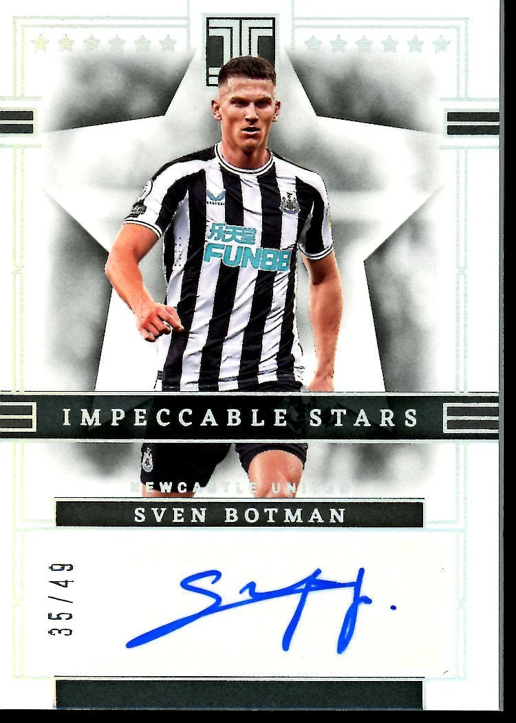 2022-23 Panini Impeccable Sven Botman Impeccable Stars Auto /49 Newcastle