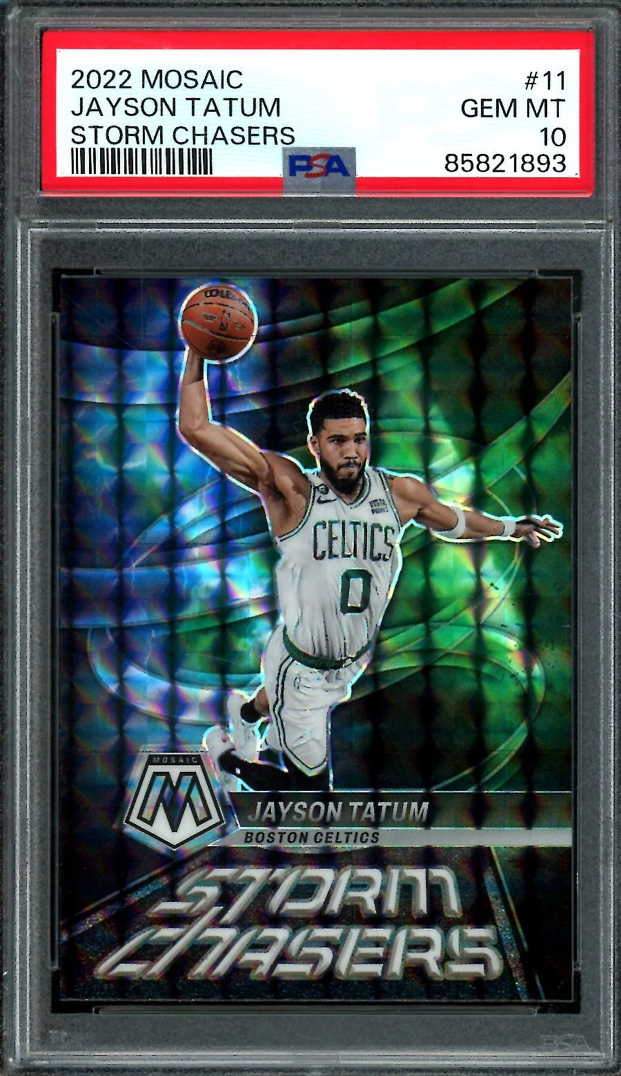 2022/23 Panini Mosaic Jayson Tatum Storm Chasers PSA 10 Celtics