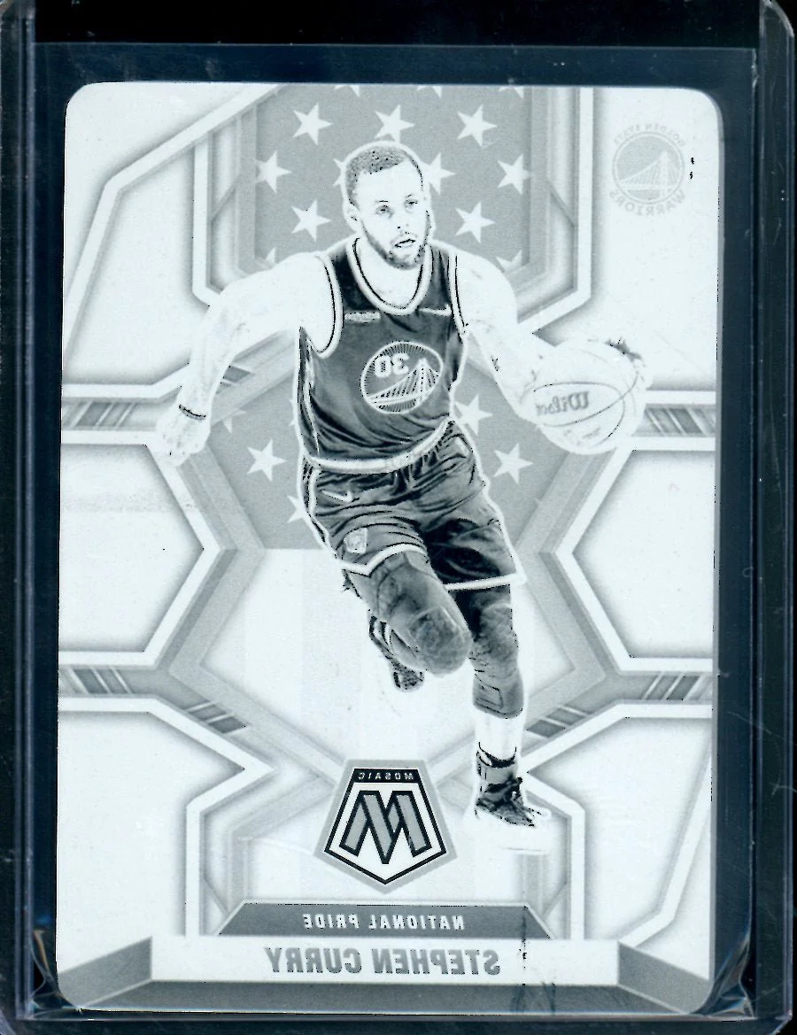 2022/23 Panini National Treasures Stephen Curry Mosaic Printing Plate 1/1 Warriors
