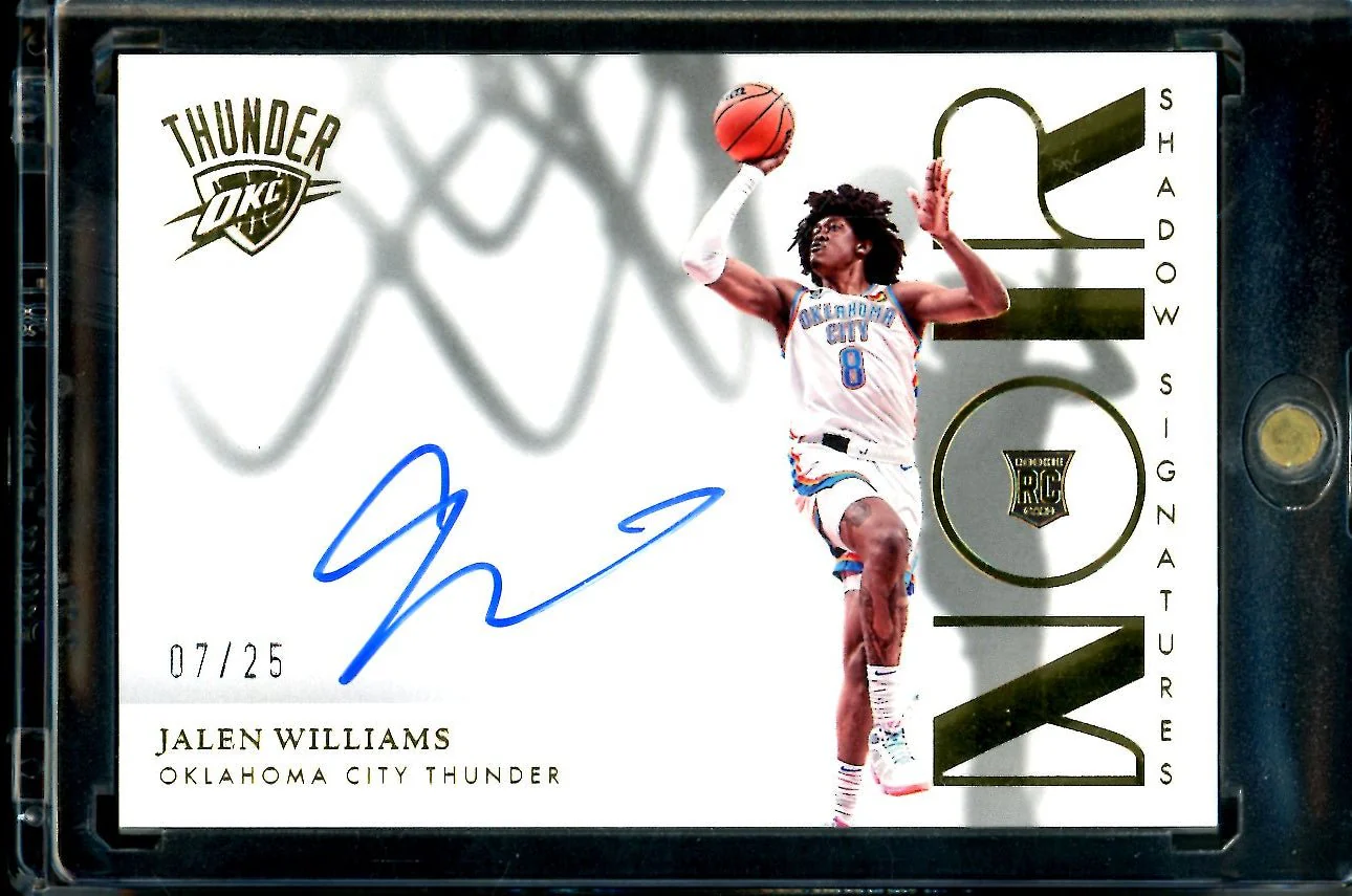 2022-23 Panini Noir Jalen Williams Rookie Shadow Signatures Gold /25 Thunder