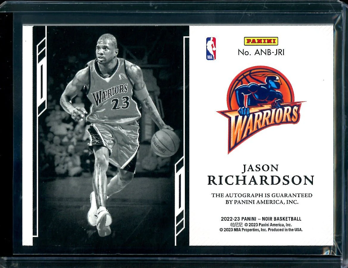 2022-23 Panini Noir Jason Richardson Auto /99 Warriors - Image 2