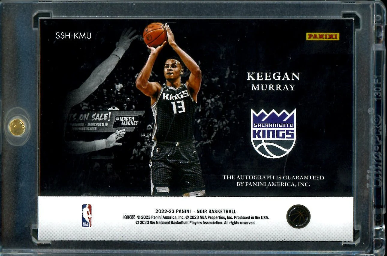 2022-23 Panini Noir Keegan Murray Rookie Spotlight Signatures Auto /99 Kings - Image 2