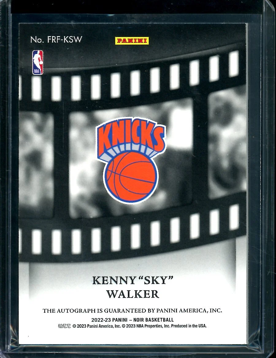 2022-23 Panini Noir Kenny "Sky" Walker Freeze Frame Signatures /25 Knicks - Image 2