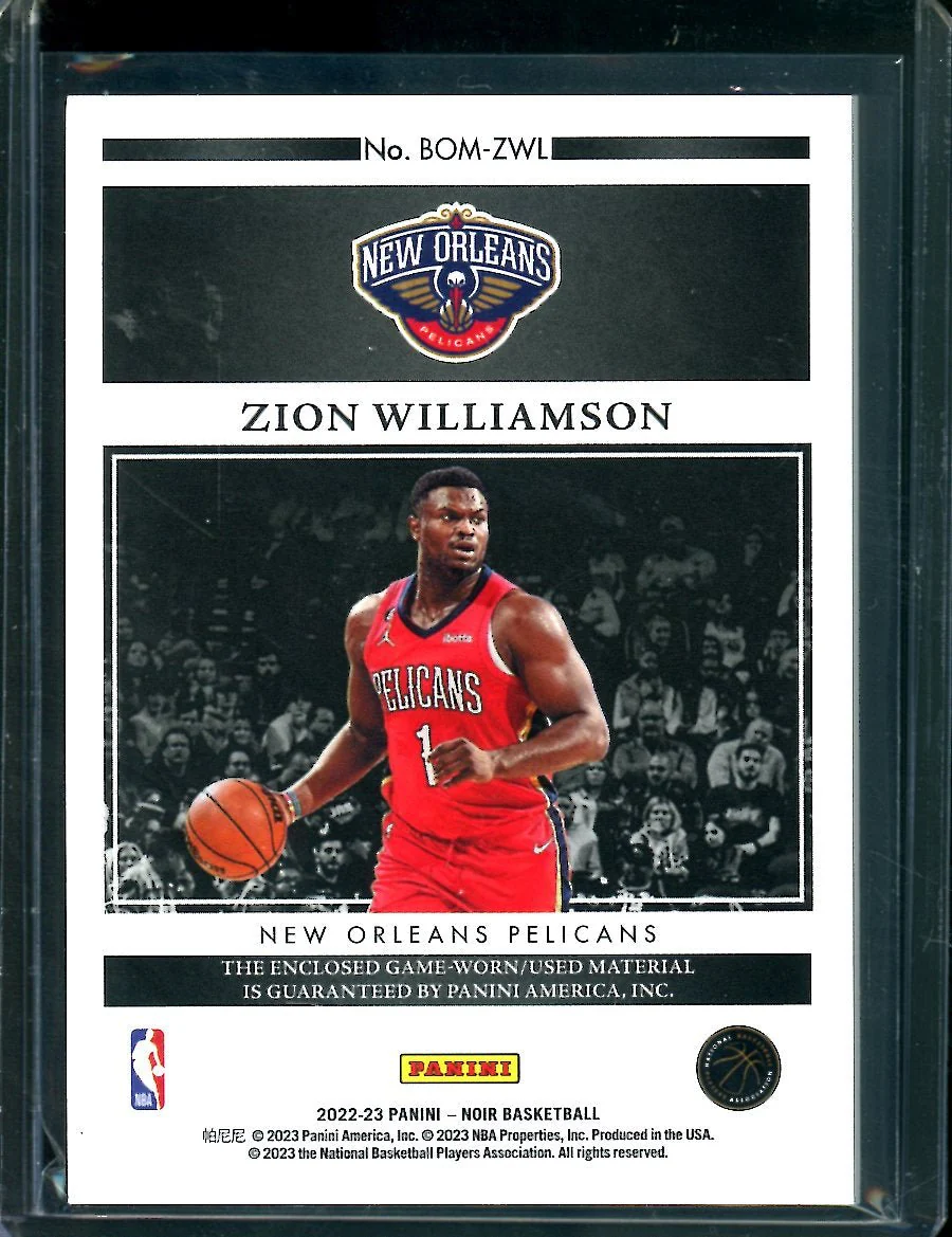2022-23 Panini Noir Zion Williamson Box Office Patch /99 Pelicans - Image 2