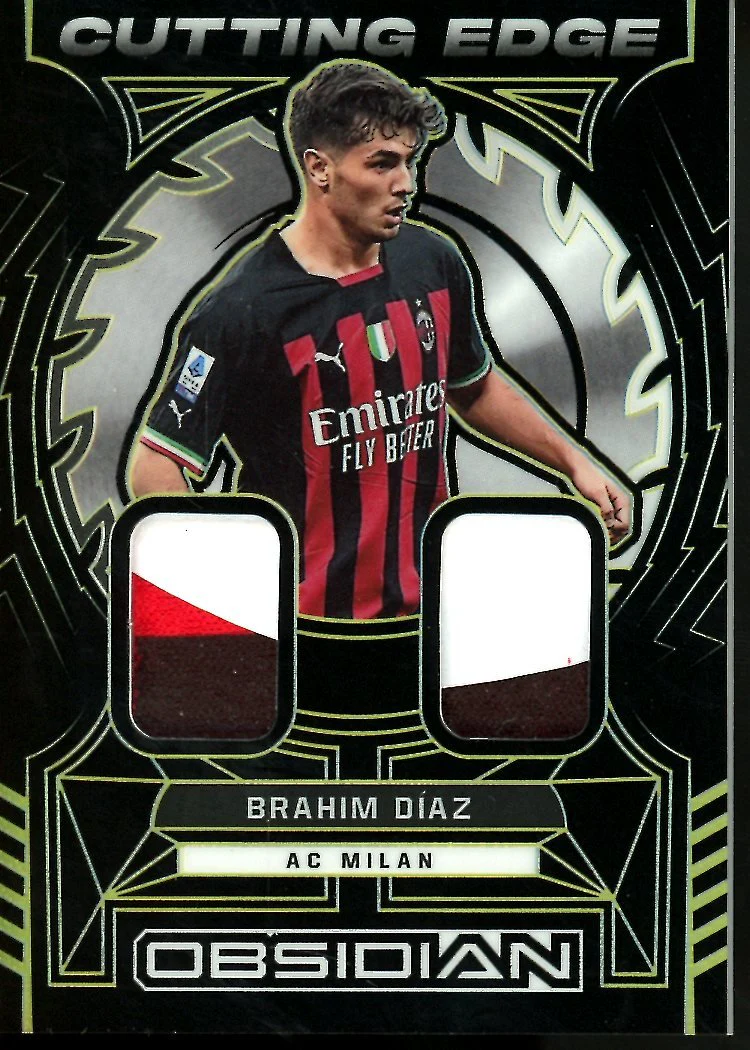 2022-23 Panini Obsidian Brahim Diaz Cutting Edge Patch Gold /10 AC Milan