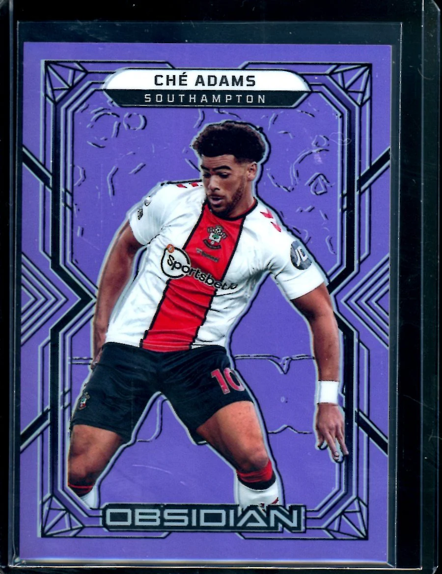 2022-23 Panini Obsidian Che Adams Purple Flood /25 Southampton