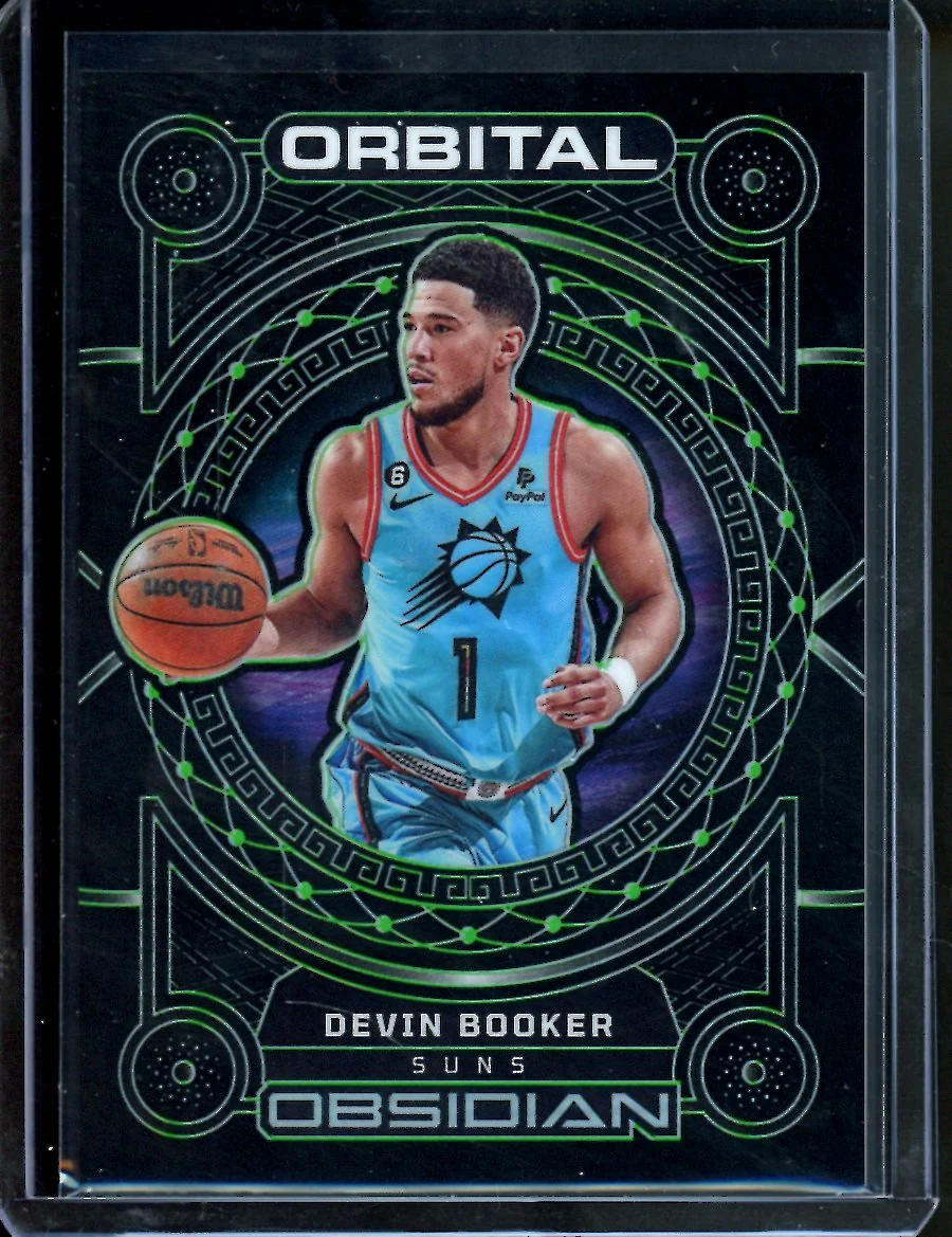 2022-23 Panini Obsidian Devin Booker Orbital Green /25 Suns