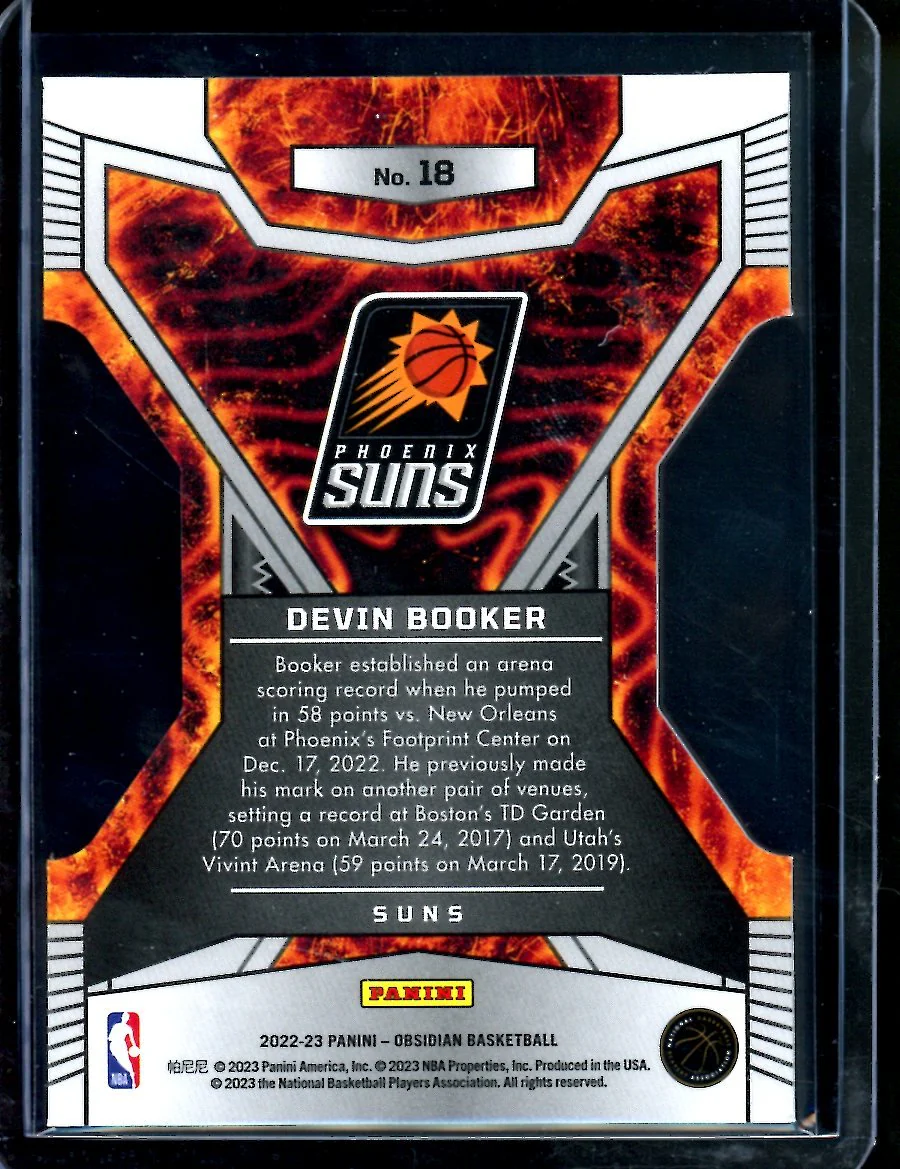 2022-23 Panini Obsidian Devin Booker Volcanix SSP Suns - Image 2