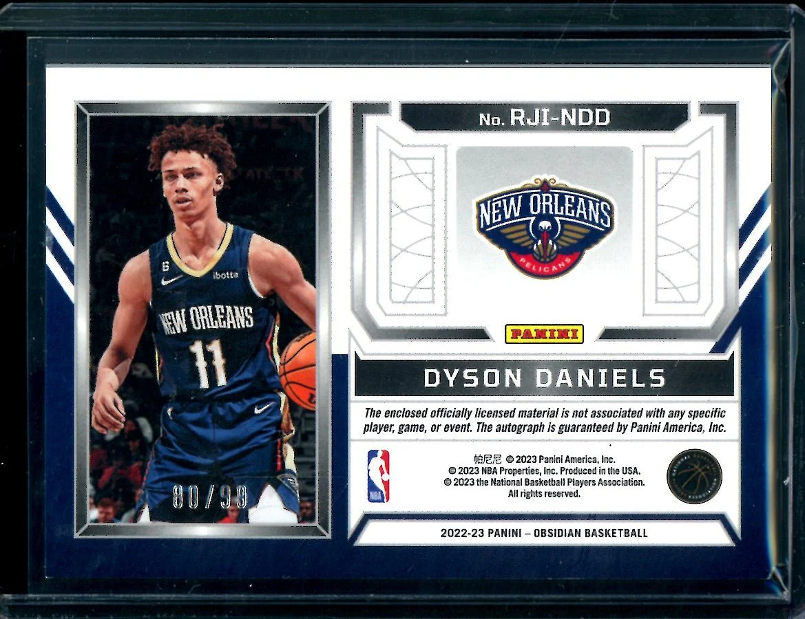2022/23 Panini Obsidian Dyson Daniels Rookie Auto RPA /99 Pelicans - Image 2