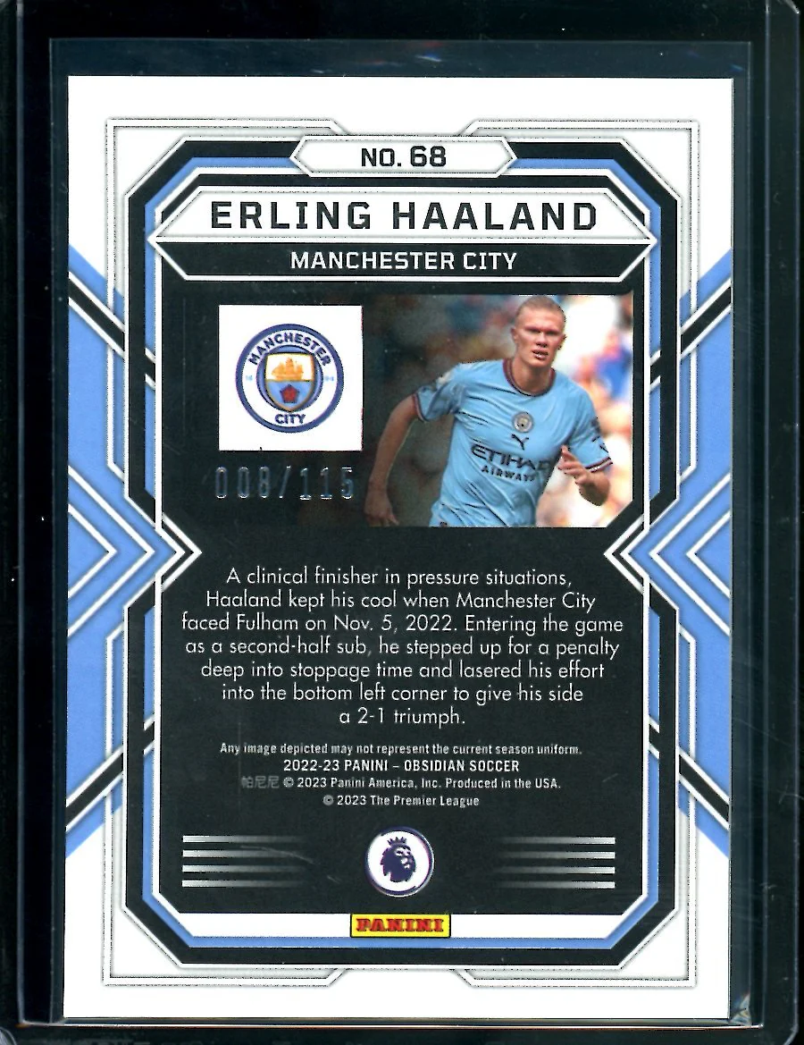 2022-23 Panini Obsidian Erling Haaland /115 Manchester City - Image 2