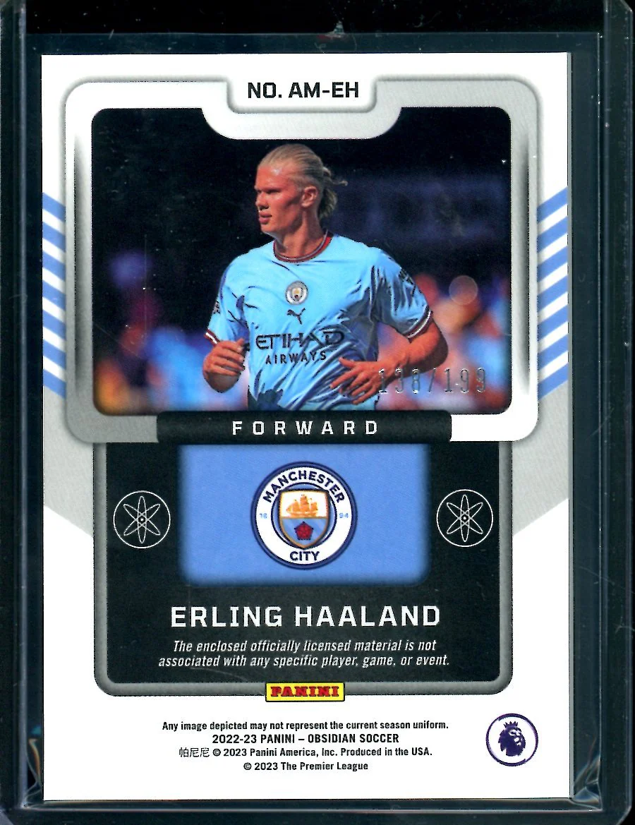 2022-23 Panini Obsidian Erling Haaland Atomic Patch /199 Manchester City - Image 2